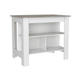 thumbnail image 2 of Cala Kitchen Island Antibacterial, Three Shelves, Four Legs Light Gray / White, 2 of 6