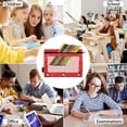 thumbnail image 6 of 2 Pack Pencil Pouch for 3 Ring Binder Smooth Zipper Folders with Pockets Clear Window Pencil Case White Hearts Sprinkled on Red, 6 of 6
