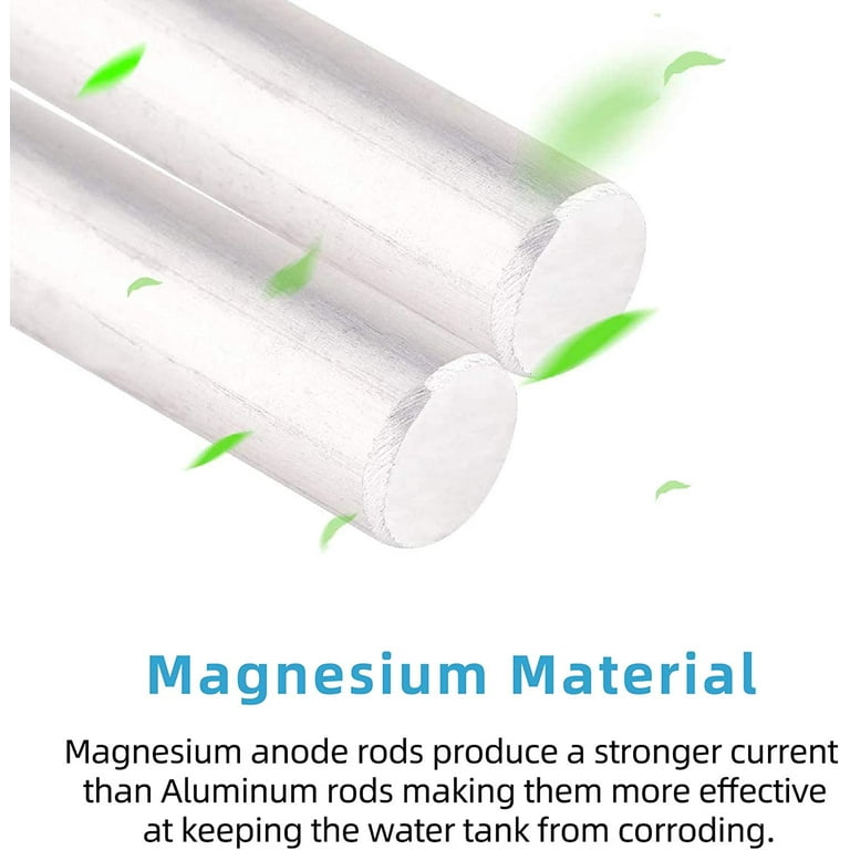 Magnesium Anode Rod,44 Flexible Water Heater Anode Rod,Fit for Rheem,  Reliance, Richmond, Kenmore, State, GE,0.8 Diameter u0026 3/4 NPT Thread,  Including 1-1/16 Inch Hex Socket Tool and PTFE Tape - Walmart.com