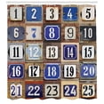 thumbnail image 3 of Number Shower Curtain, Collage of House Numbers 1 to 25 Urban Building City Style Street Architecture Print, Fabric Bathroom Set with Hooks, 69W X 84L Inches Extra Long, Multicolor, by Ambesonne, 3 of 3