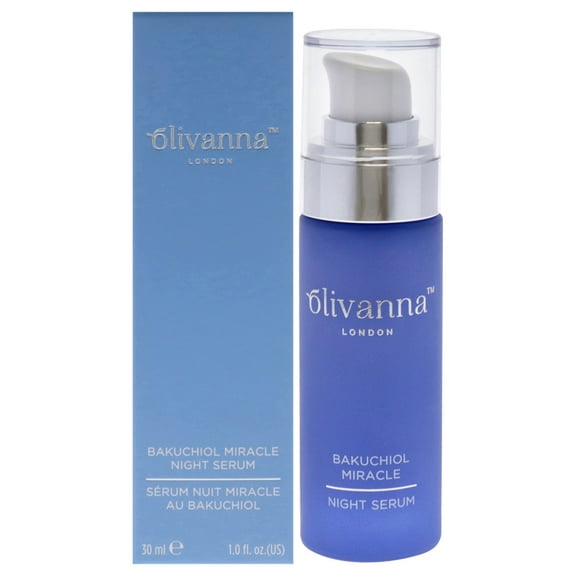 Olivanna Bakuchiol Miracle Night Serum, Face Serum Anti Aging, 1 oz