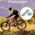 thumbnail image 2 of Unique Bargains Bicycle Spoke Bike Wheel Spokes Nipple 1 Set 13G 45 Steel Galvanized Silver Tone-104mm, 2 of 7