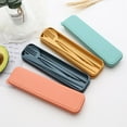 thumbnail image 2 of LOVEVER 1 Set Creative Flatware Cutlery Sets  Round Handle Soft-Grip Plastic Portable Spoon Fork Sets with Tray for Kitchen  Dinner Parties  Picnic  Camping, 2 of 8