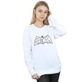 thumbnail image 2 of DC Comics Womens Batman Retro Crackle Logo Sweatshirt, 2 of 5