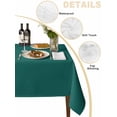 thumbnail image 2 of Dark Green Table Cloth, Modern Pure Dark Green Waterproof Tablecloth for Square Tables, Reusable Washable Fabric Table Cover for Restaurant Kitchen Dining Tables 54"x54", 2 of 6