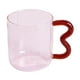 thumbnail image 4 of Hermosa taza de café de borosilicato con asa de oreja, para desayuno, 450 ml/15 oz Rosado, 4 of 6