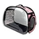 thumbnail image 4 of Jaula transportadora para perros y gatos, jaula para perros pequeños, bolsa de viaje, bolsa de hombro para cachorros, conejos, viajes al aire libre, rosa, 4 of 9