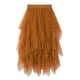 thumbnail image 4 of Falda de tul para mujer, cintura elástica, malla, falda larga de párrafo, vestido de ballet, fiesta de graduación, tutú de tul, falda midi de una línea, 4 of 5
