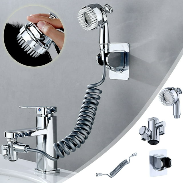 Water Diverter For Bathroom Multifunction Universal Water Taps Multifunctional Faucet Extender With Massage Shower Head 360° Rotating Bathroom Water Diverter(Si