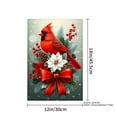 thumbnail image 4 of JOOCAR Red Cardinal with Snowflake and Berry Garden Flag for Winter Christmas Home Outdoor Garden Yard Door Decor 12x18 inch, 4 of 5