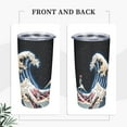 thumbnail image 2 of Japanese Astronaut Starry Sky Waves Tumbler Cup with Lid And Straw,20oz Insulated Double Wall Stainless Steel Travel Coffee Tumbler Mug, 2 of 6