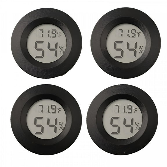 GJX 2026 New 4-Pack Mini Digital Hygrometer Thermometer Gauge Temperature Humidity Meter for Greenhouse Humidor Incubator Terrarium Thermometer and Humidity Gauge