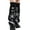 Black and white, variant on Japanese Aesthetic Knitted Leg Warmers with Star Pattern for Women Ribbon Lace Up Flared Foot Covers Knee Length Socks