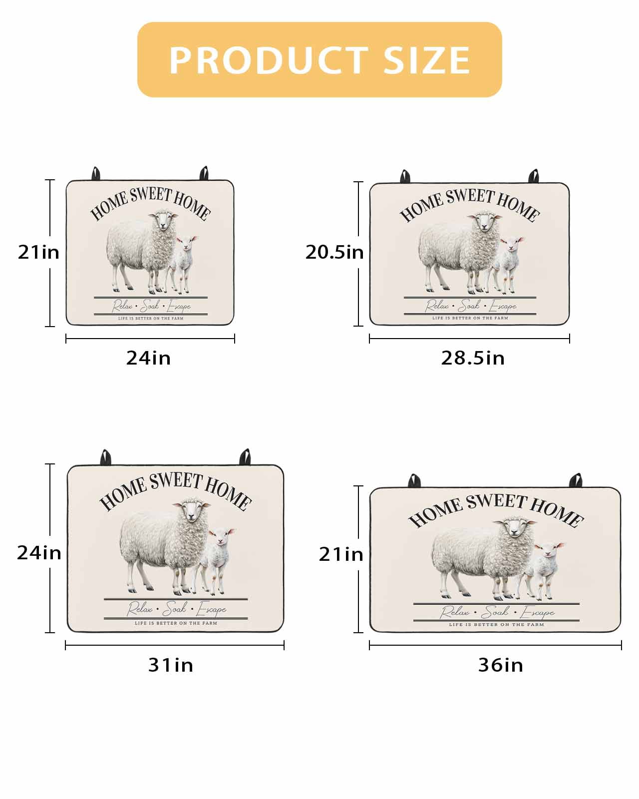 nqOlkjepod Large Induction Cooktop Protector Mat 31"x24", Farmhouse Sheep Stove Top Covers for Electric Stove, Watercolor Cute Animals Retro Art Stove Burner Cover Mats, Glass Top Stove Cover