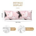 thumbnail image 3 of Balery Swan And Flowers2 Funda Protectora para Almohada Corporal de Algodón Hipoalergénico con Cierre(55 x 21 pulgadas), Almohadas No Incluidas, 3 of 7