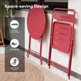 thumbnail image 4 of KAMEROUT 3-Piece Outdoor Bistro Sets with Table and 2 Chairs, Red, 4 of 6