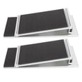 thumbnail image 1 of Threshold Entry Ramp, Threshold Ramp Aluminum Alloy Anti Slip Base Waterproof 1 Pair Rustproof  for Disabled People for Bathroom, 1 of 7