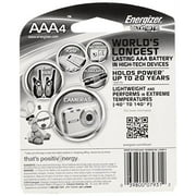 Card 4-AAA Energizer Lithium AAA 1.5V High Energy Lithium e2 Battery