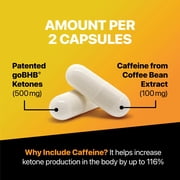 REAL KETONES Fat Burner BHB + Caffeine Capsules 80 ct