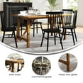 thumbnail image 6 of Merrick Lane 60" Wooden Dining Table with Trestle Style Base and Seating for 6 in Light Cappuccino, 6 of 12