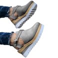 thumbnail image 2 of Sandalias de mujer, zapatos planos de fondo grueso de paja con correa de hebilla de cuña Vintage, zapatos femeninos Wmkox8yii sa1405, 2 of 7