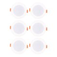 thumbnail image 2 of AC90-265V Plastic Downlight, LED Ceiling Light Light Control 6000K For Balconies Wardrobes Driveways Corridors Bathrooms 5W 6 Pcs, 2 of 8