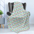 thumbnail image 4 of Underwater Soft Flannel Fleece Throw Blanket, Doodle Fishes Swimming in the Sea Starfish Anemone Butterflyfish Bubbles Kids, Cozy Plush for Indoor and Outdoor Use, 50" x 70", Multicolor, by Ambesonne, 4 of 5