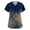 75#Dark Blue, variant on Womens V-Neck Scrubs Tops Easy Care Medical Scrub Shirts Plus Size Stretch Fitted Nurse Uniform Shirts with Pockets Dark Gray S