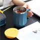 thumbnail image 3 of Bearachild Taza aislada Taza de agua de 400 ml Taza de café de acero inoxidable con tapa a prueba de fugas Mango anti escaldado para el hogar Oficina Barra de herramientas Bearachild HA013235-00, 3 of 6