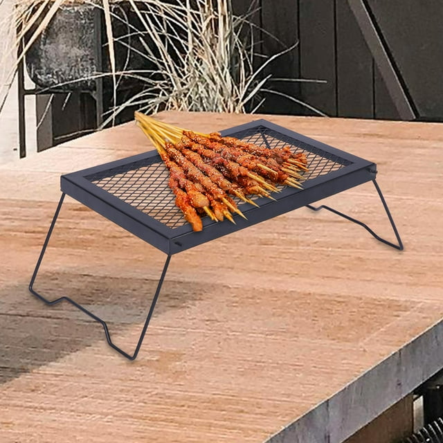 Parrilla plegable para fogatas,Parrilla plegable para fogatas,portátil y resistente,Picnic al aire libre,fogata,cocina,barbacoa pequeña,Parrilla de barbacoa portátil para acampar,Parrilla