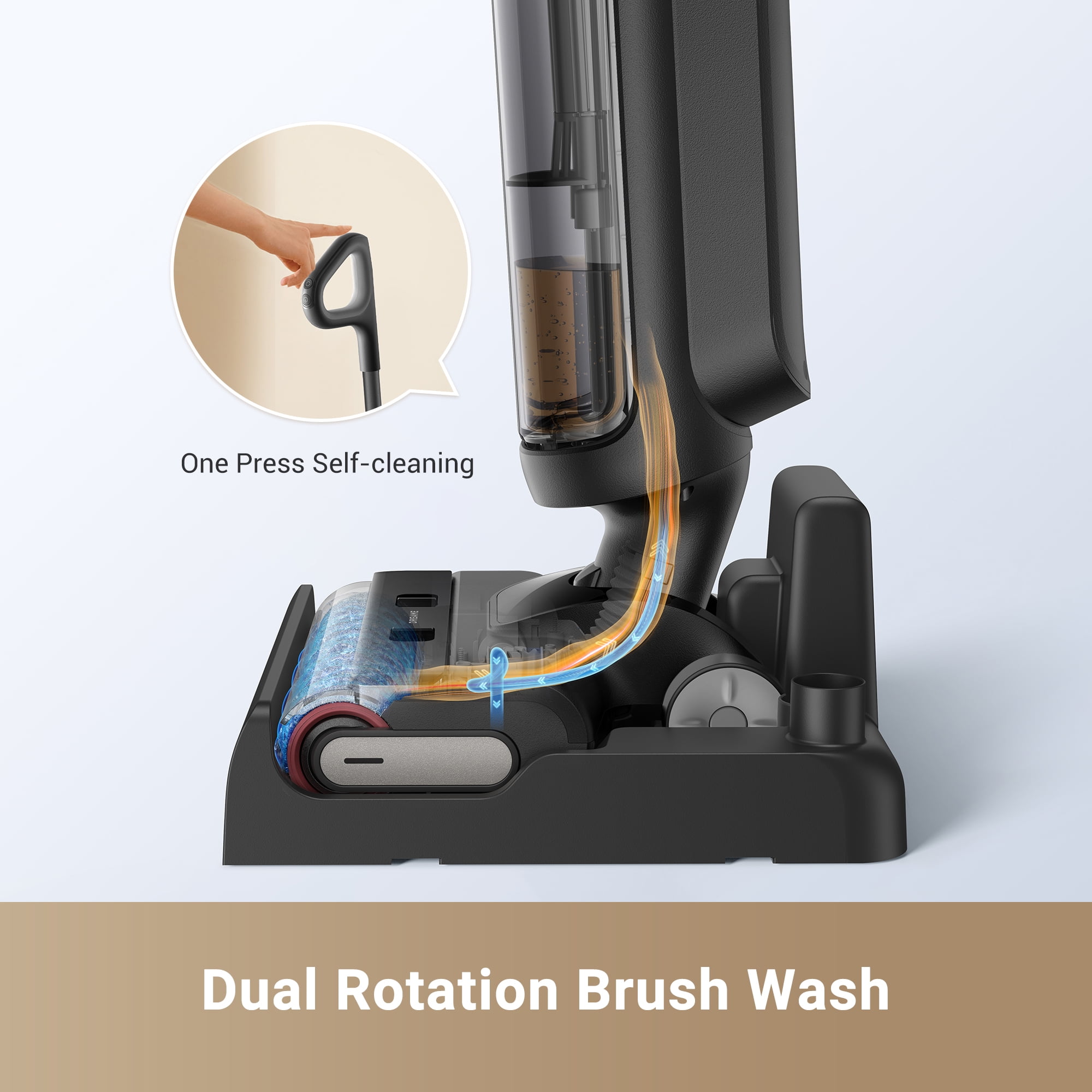 Dreame Cordless Wet/Dry Vacuum Cleaner, Dual-Edge Brushes, 600ml water tank, Self-Propulsion, K20