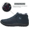 thumbnail image 3 of YAZI Mens Snow Boots Women Winter Anti-Slip Ankle Booties Waterproof Slip On Warm Fur Lined Sneaker, 3 of 12