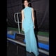 thumbnail image 5 of Vestido Ajustado de Corte A con Cuello Alto, Sin Mangas y Color Liso para Mujer Azul M, 5 of 10