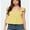 Yellow, variant on Women's Babydoll Tank Tops Stylish Plaid Loose Hem Square Neck Ruffled Flying Sleeve Camisoles for Summer