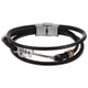 thumbnail image 1 of 1 pieza de pulsera de punto de cuero PU suave punk a la moda, diseño de guitarra, brazalete multicapa (negro), 1 of 4
