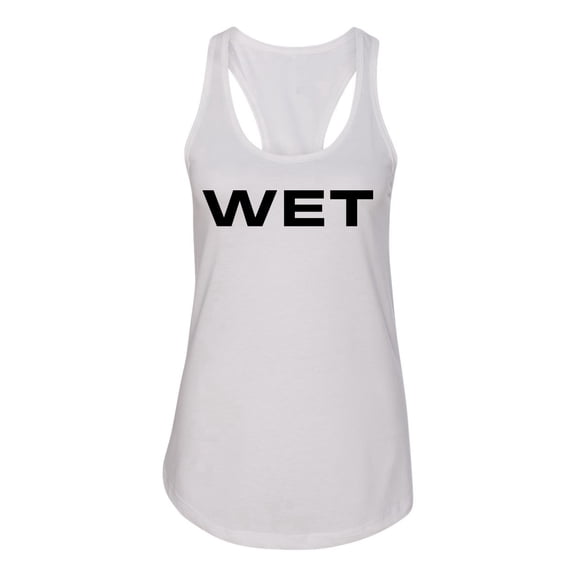 Wild Bobby Iconic Famous Ye WET Graphic Women Racerback Tank Top