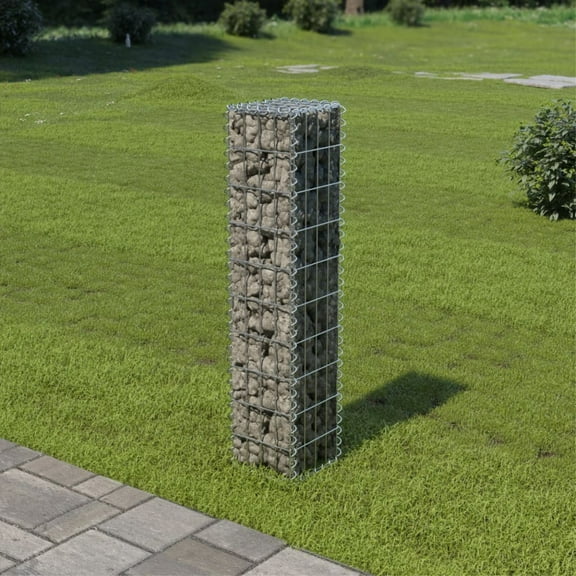 Casafoyer Gabion Wall with Covers Galvanized Steel 7.87"x7.87"x39.4"