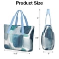 thumbnail image 3 of Tote Bag for Women - Blue and Grey Abstract Art Artwork Shoulder Bag - Large Utility Work Duffle Bag with Zipper Handbag for Travel, Work, Sprots, 3 of 5