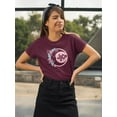 thumbnail image 2 of Flowers And Moon T-Shirt Women -Smartprints Designs, Female 3X-Large, 2 of 4