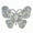 Silver, variant on Golden Tone Brown Smoked Topaz Crystal Rhinestone 3.54" Butterfly Insect Pendant Brooch Pin