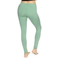 thumbnail image 3 of Stretch Is Comfort Women's Cotton Full Length Leggings Sage Green 3X, 3 of 6