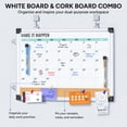 thumbnail image 3 of Marsrock On Clearance 17"x13" Green Monthly Whiteboard with Aluminum Frame,Planner Cork Board Combo for Wall,Reversible Hanging Dry Erase Board, 3 of 8
