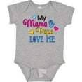 thumbnail image 3 of Inktastic My Mama and Papa Love Me with Hearts Boys or Girls Baby Bodysuit, 3 of 5