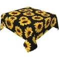 thumbnail image 2 of Summer Sunflower Tablecloth Square 54x54 Inch Ruitic Yellow Floral Vinyl Table Cloth Waterproof Fabric Farmhouse Sun Flower Tablecloths Decorative for Holiday Home Party Wedding Picnic, 2 of 6