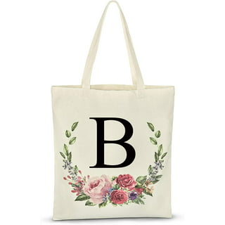 Initial Embroidery Canvas Tote Bag Monogram Gift Bag Personalized Cotton  Bag Reusable Grocery Shoppi…See more Initial Embroidery Canvas Tote Bag