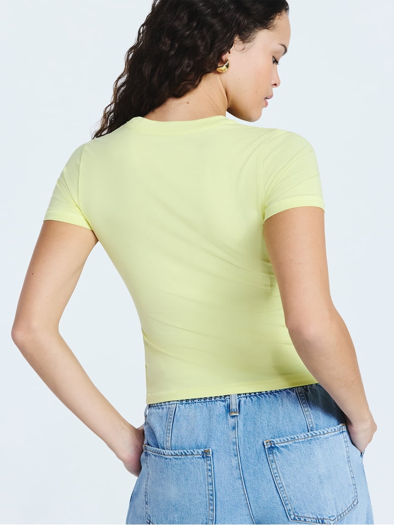 Scoop Women's The York Baby Tee with Short Sleeves, Sizes XS-XXL