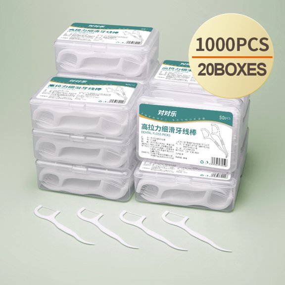 50/100/250/1000pcs Ultra-Fine Disposable Dental Floss Sticks - Portable Dental Floss Sticks Must be Carried When Going Out -Safe