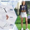 thumbnail image 5 of Chririnla Halloween Black Cat Halloween Funny Print Moisture Wicking Women's Long Sleeve Shirt Quick Dry Golf Tennis Sports Shirts Tops Slim Fit Straight Blouses for Holiday,M, 5 of 7