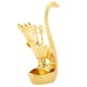 thumbnail image 5 of Vajilla, Juego de cucharas de cuchara de postre con soporte en forma de cisne de aleación de zinc de primera calidad, 5 of 8