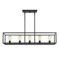 thumbnail image 4 of Golden Lighting Wesson 5-light Island Light in Matte Black, 4 of 5